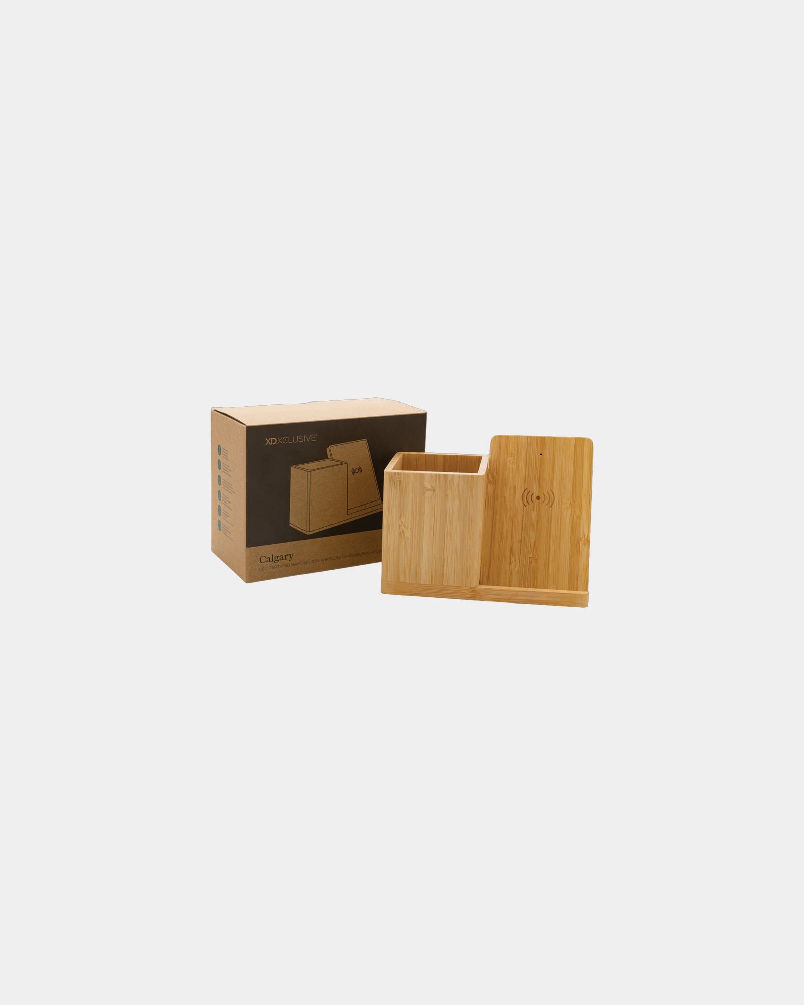 Custom bamboo wireless charger 10W Calgary - 2