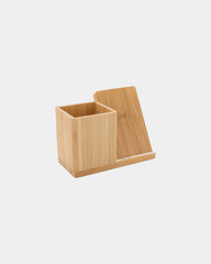Custom bamboo wireless charger 10W Calgary - Brown