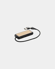 Custom eco-friendly USB hub with bamboo and ABS - Black
