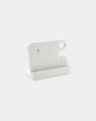 Custom 15W recycled plastic wireless charger - White