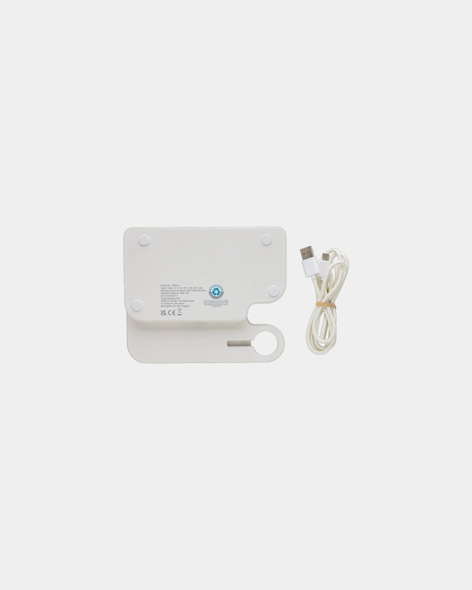 Custom 15W recycled plastic wireless charger - 2