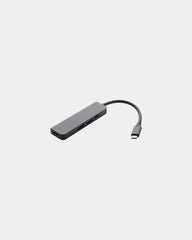 Promotional recycled aluminum hub with HDMI - Grey