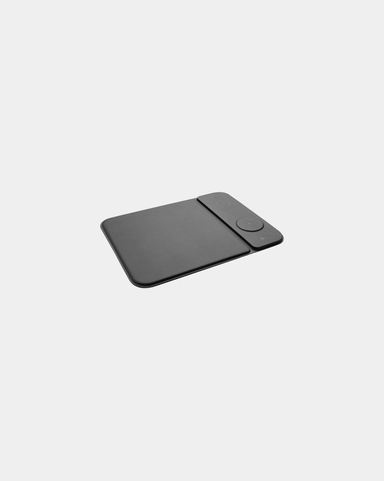 Promotional recycled PU mouse pad with 15W charger - Black