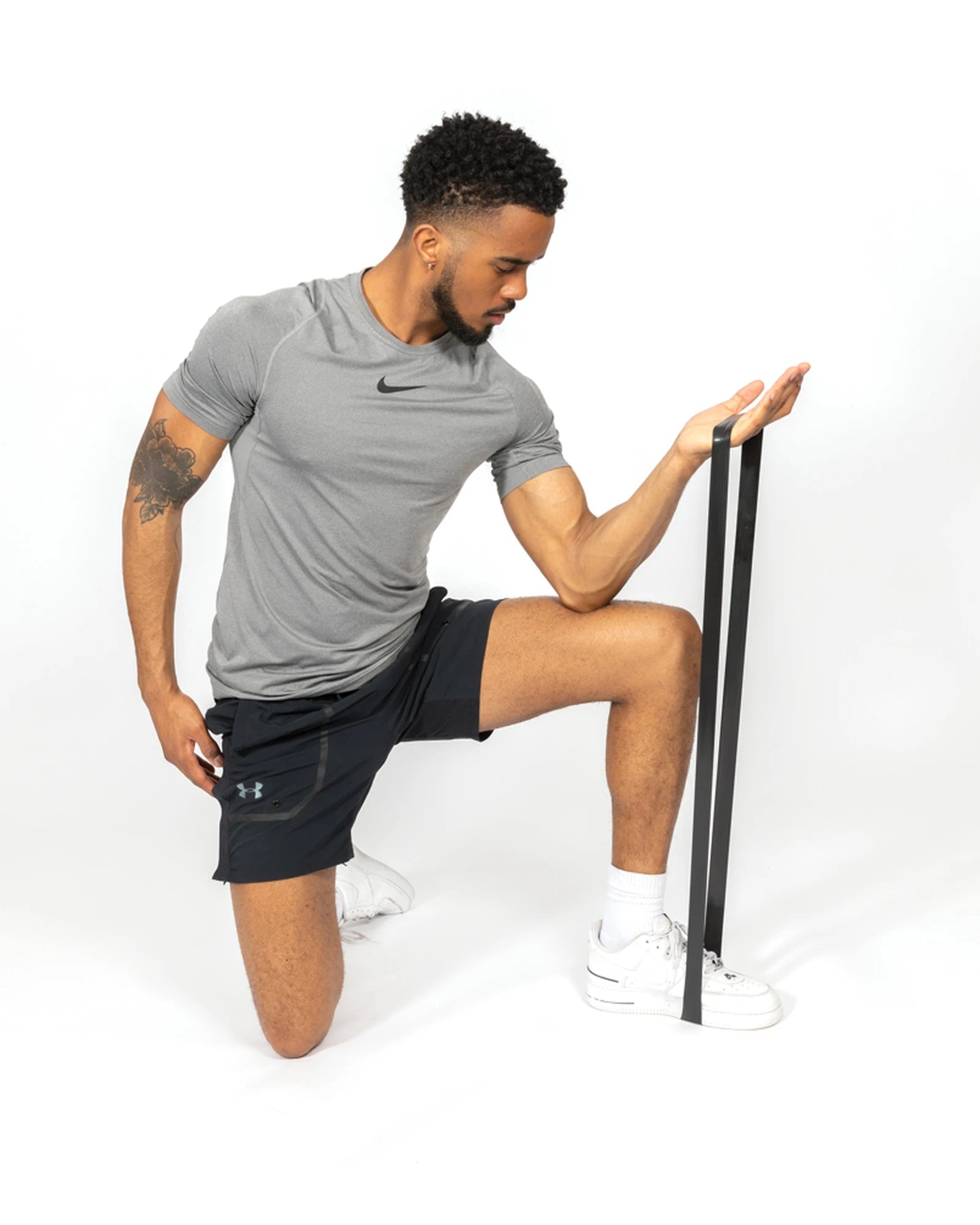 Promotional TPE fitness bands set in black pouch - 3