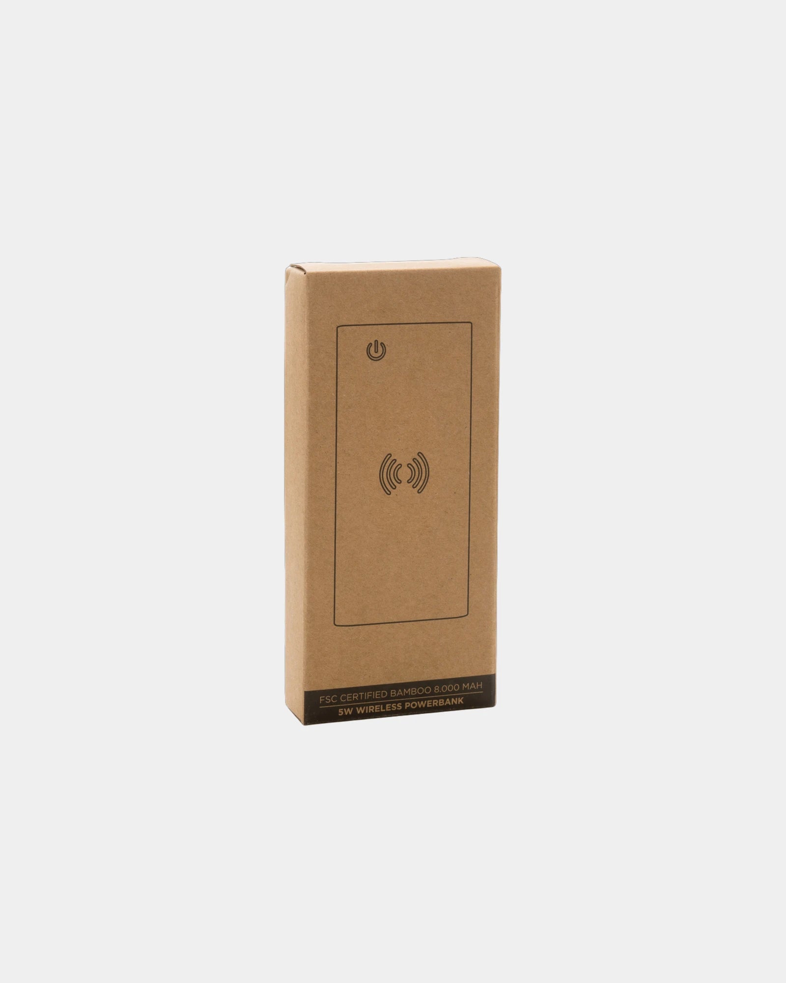 Custom bamboo power bank 8000 mAh with wireless charging - 6
