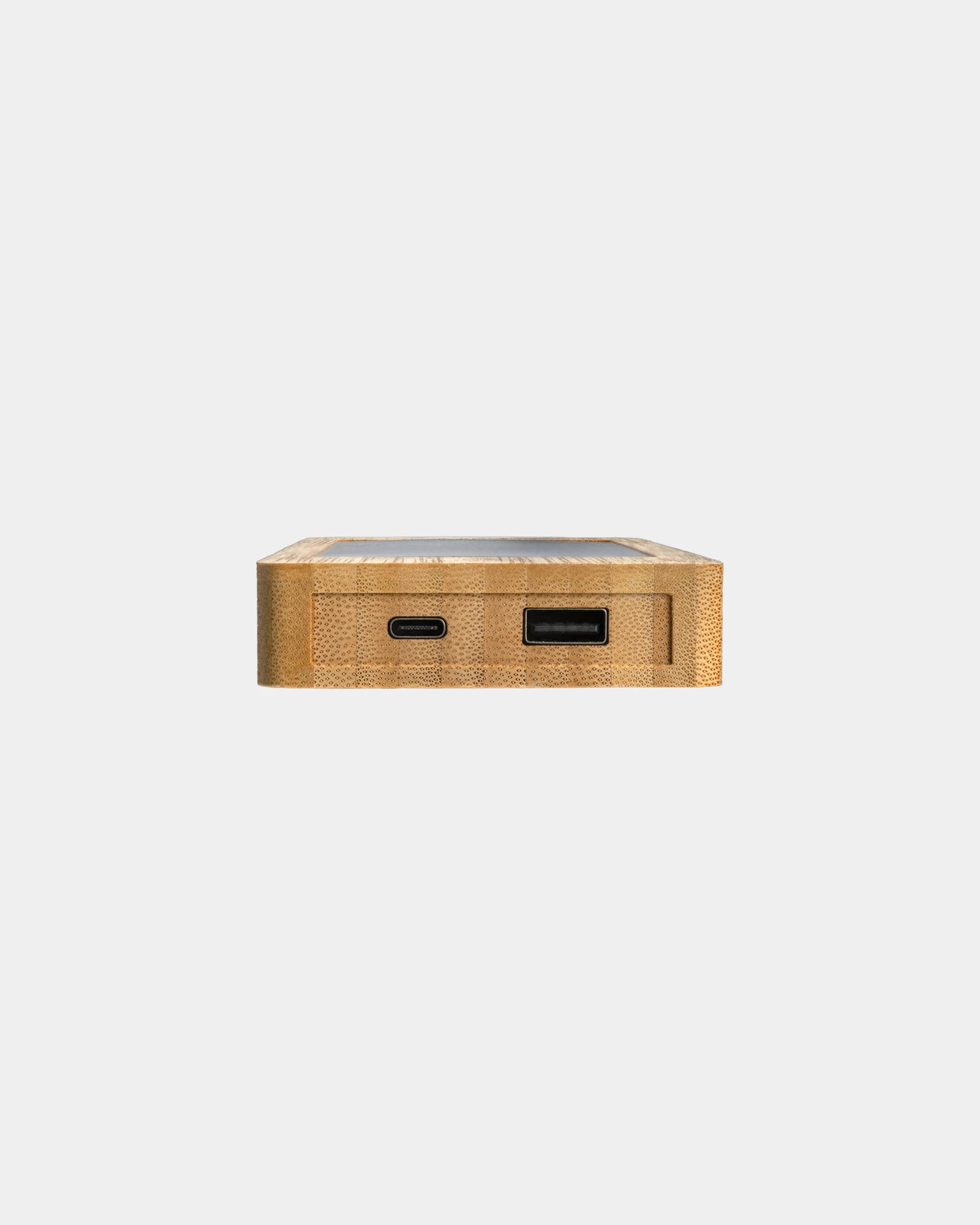 Custom bamboo solar power bank 10,000mAh - 3