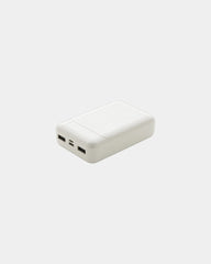 Promotional recycled plastic 10,000 mAh power bank - White