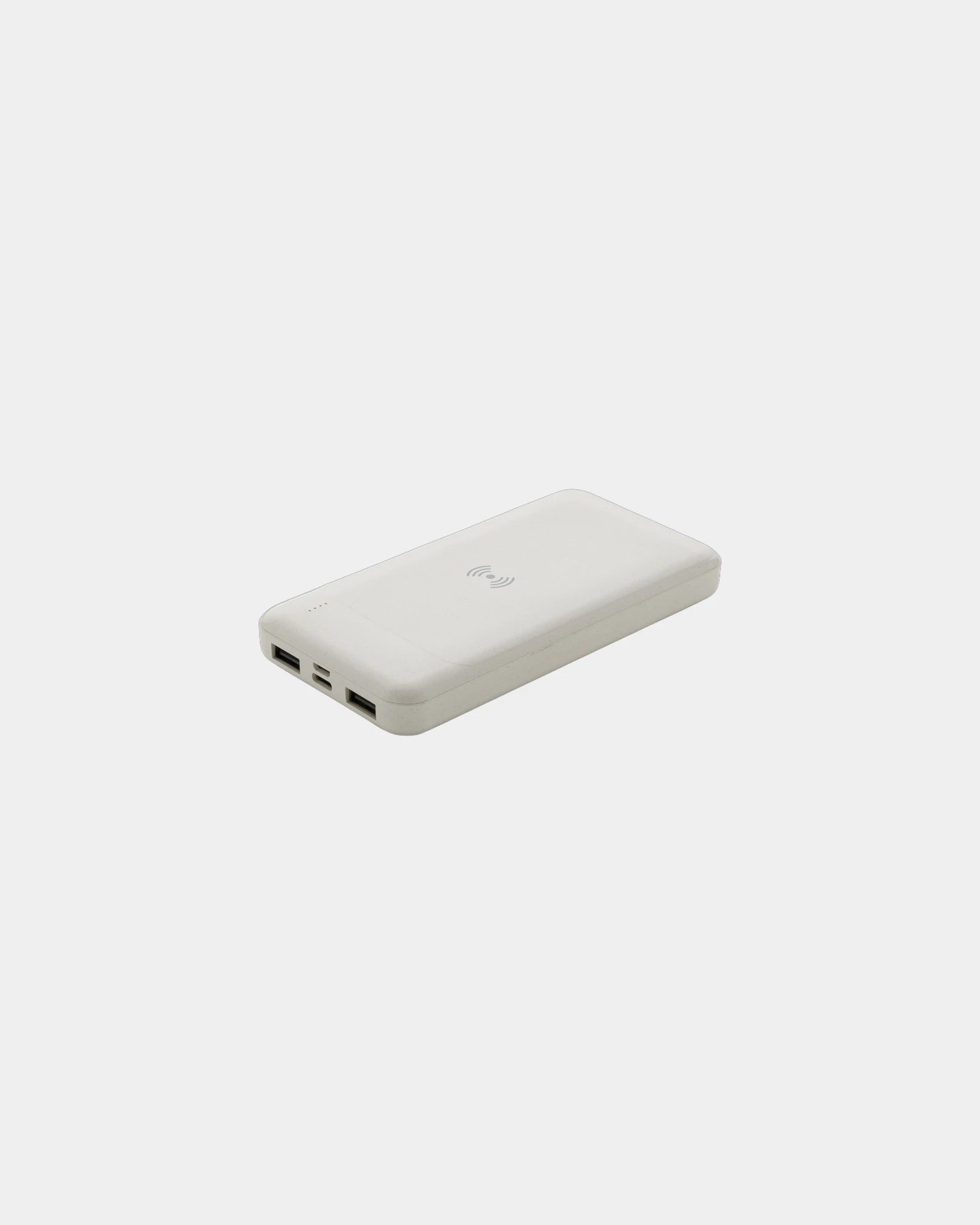 Promotional recycled plastic power bank 8000 mAh - White
