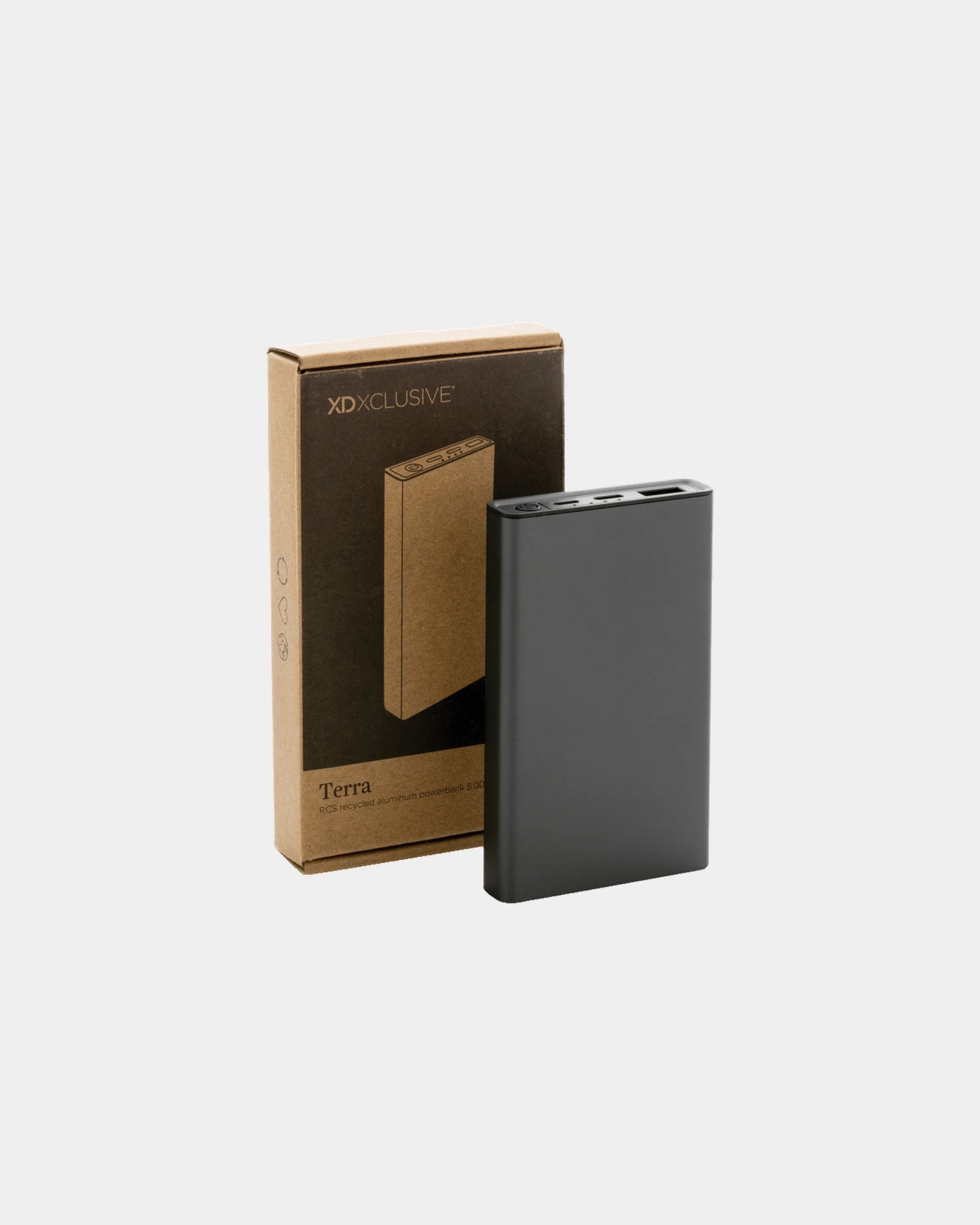 Custom recycled aluminum power bank 5000 mAh