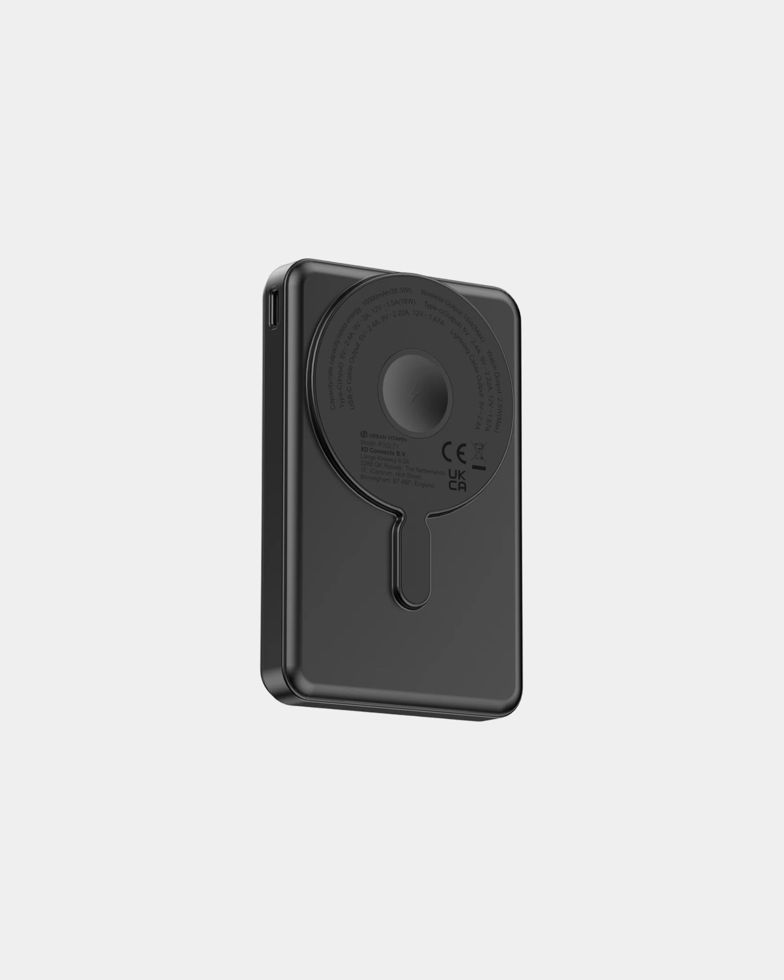 Custom eco-friendly power bank Urban Vitamin Delano - Black