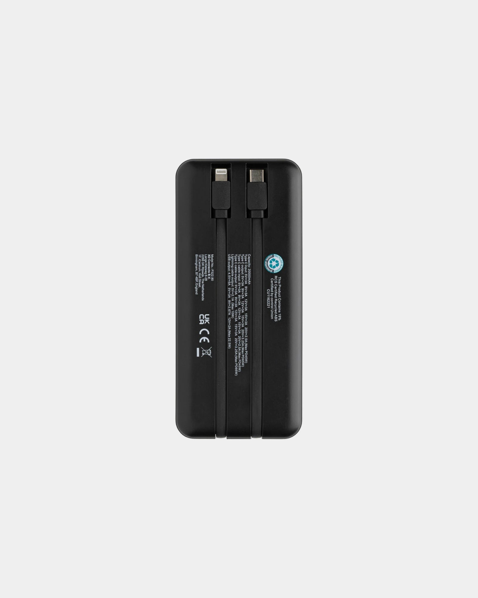 Custom recycled power bank 20,000mAh USB C - 4