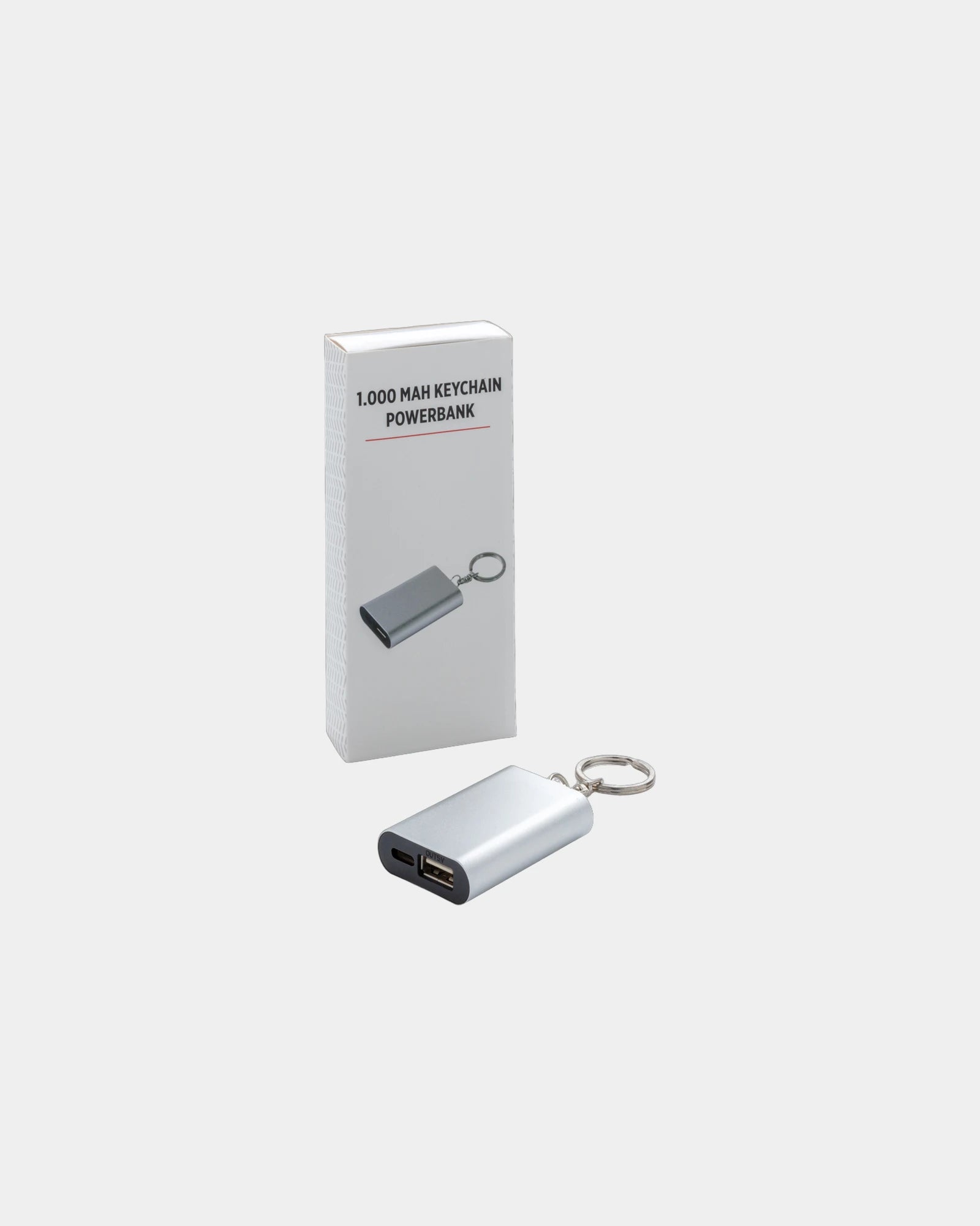 Promotional aluminum power bank keychain 1000mAh - 4