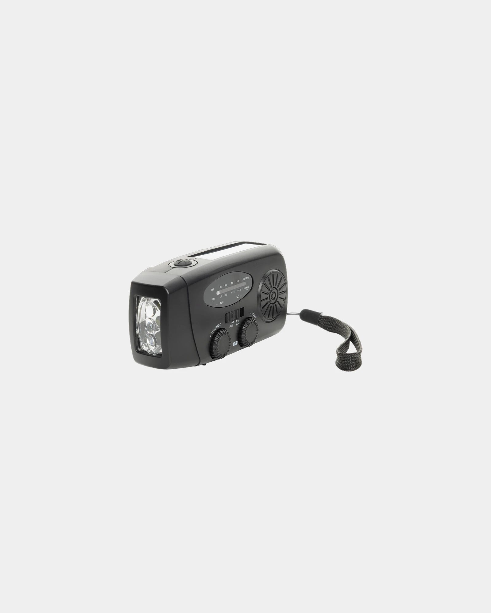 Promotional recycled plastic emergency radio RescueWave - Black