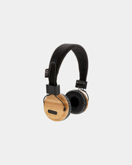 Promotional bamboo wireless headphones - Brown