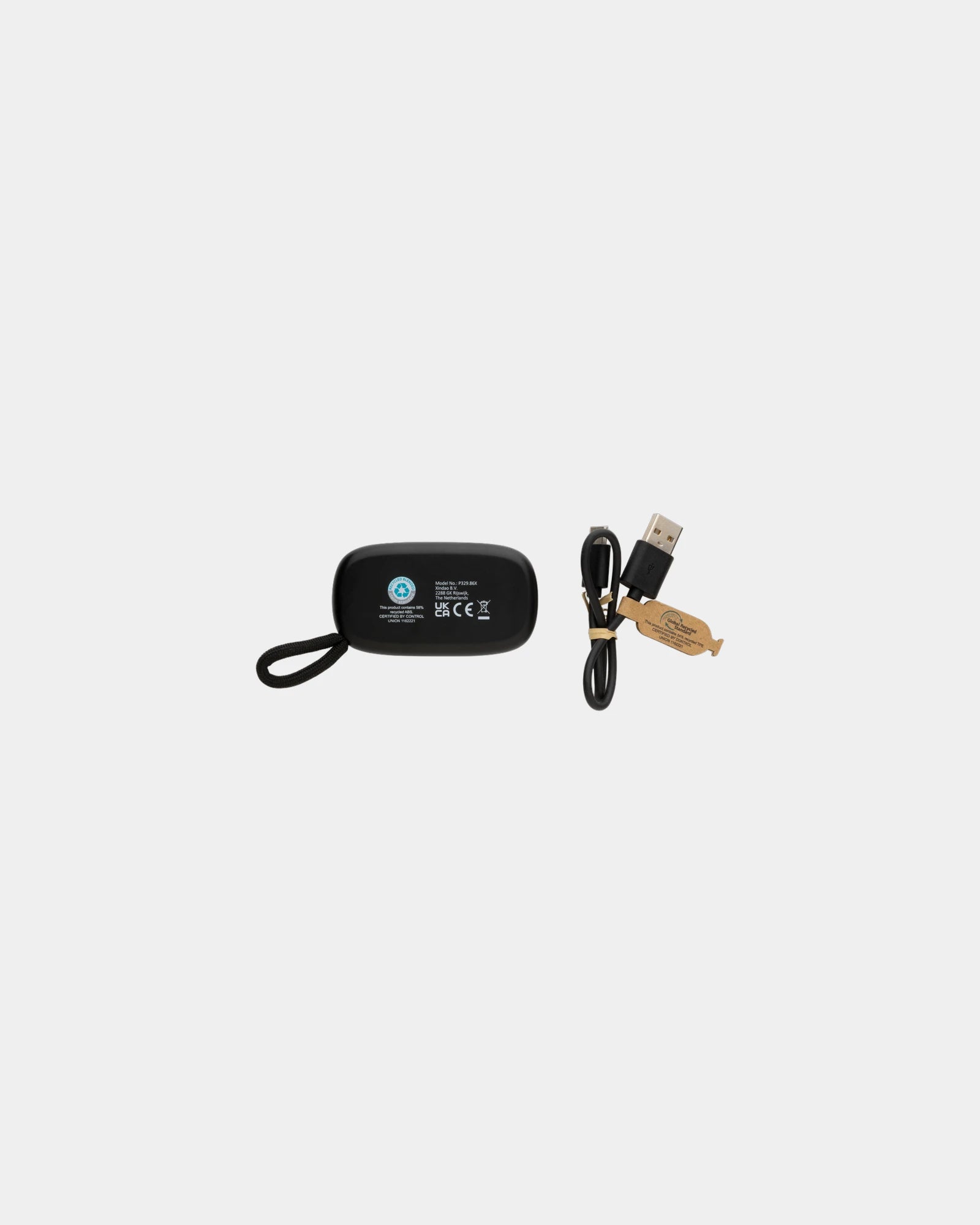 Custom recycled plastic TWS earbuds with bamboo - 3