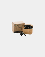 Custom recycled plastic TWS earbuds with bamboo - 5