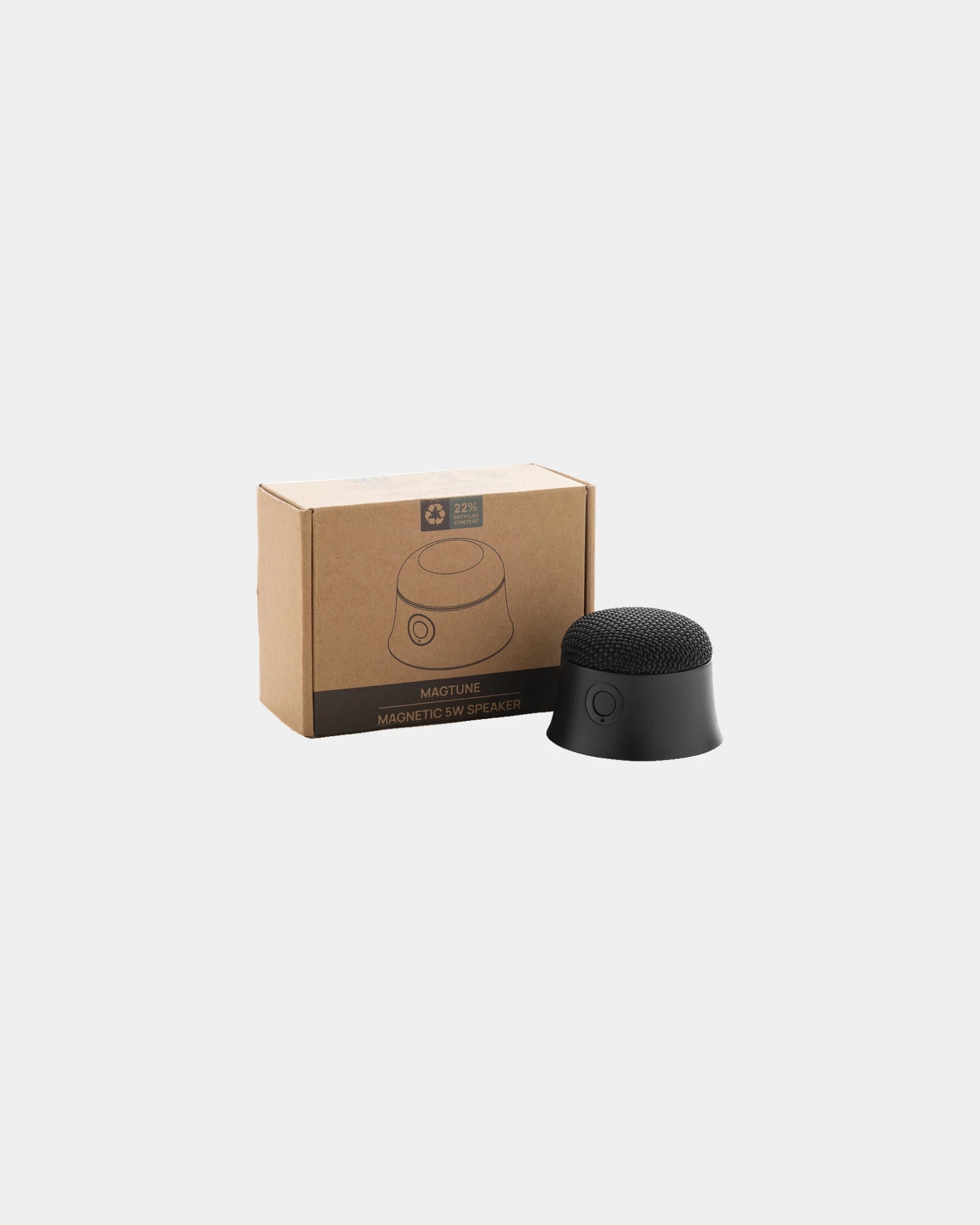 Promotional magnetic 5W speaker in recycled ABS