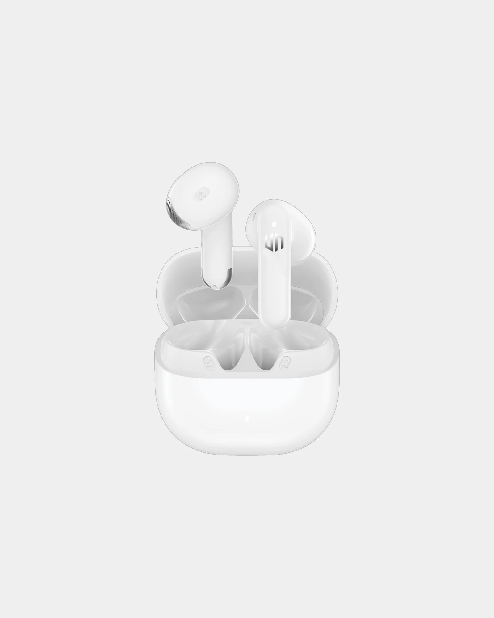 Custom recycled ABS wireless earbuds Urban Vitamin - White