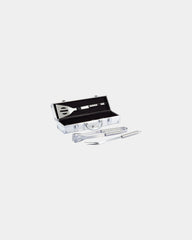 Promotional stainless steel barbecue set in aluminum case - Silver