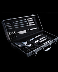Promotional stainless steel barbecue set in aluminum case - 3