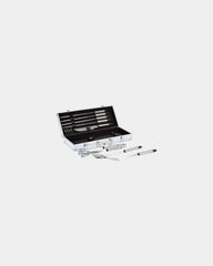 Promotional stainless steel barbecue set in aluminum case - Silver