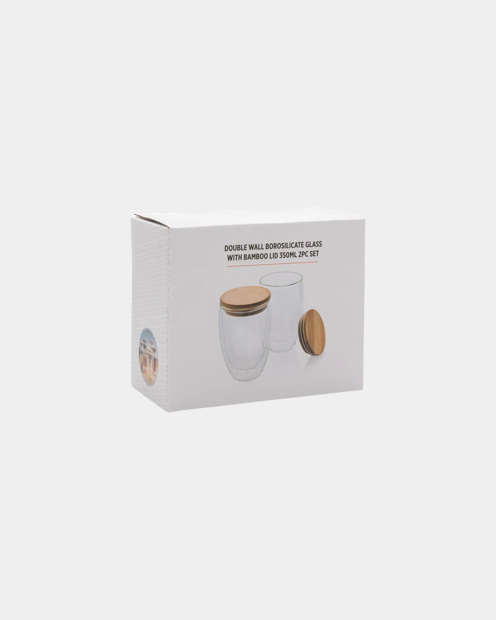 Promotional double-wall 350ml glass set