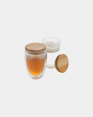 Promotional double-wall 350ml glass set