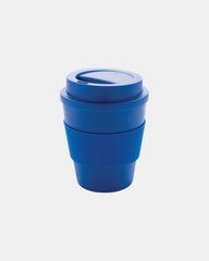 Promotional recyclable PP mug with silicone lid 350ml - Blue