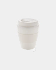 Promotional recyclable PP mug with silicone lid 350ml - White