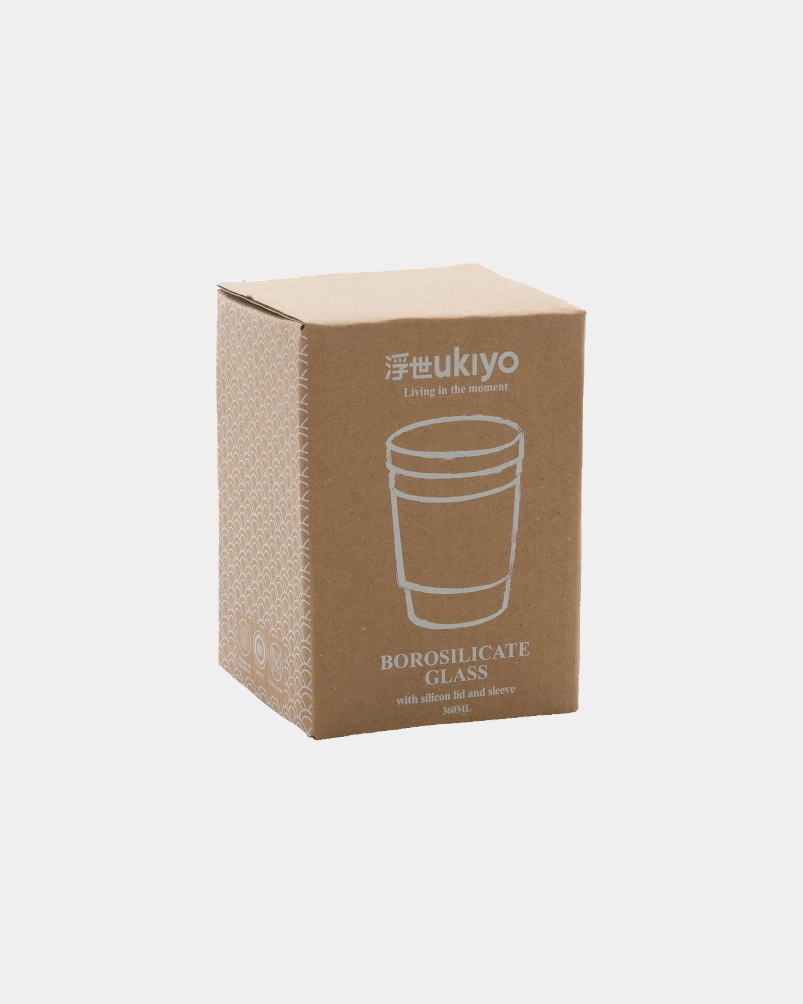 Promotional 360ml borosilicate glass with silicone sleeve