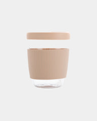 Promotional 360ml borosilicate glass with silicone sleeve