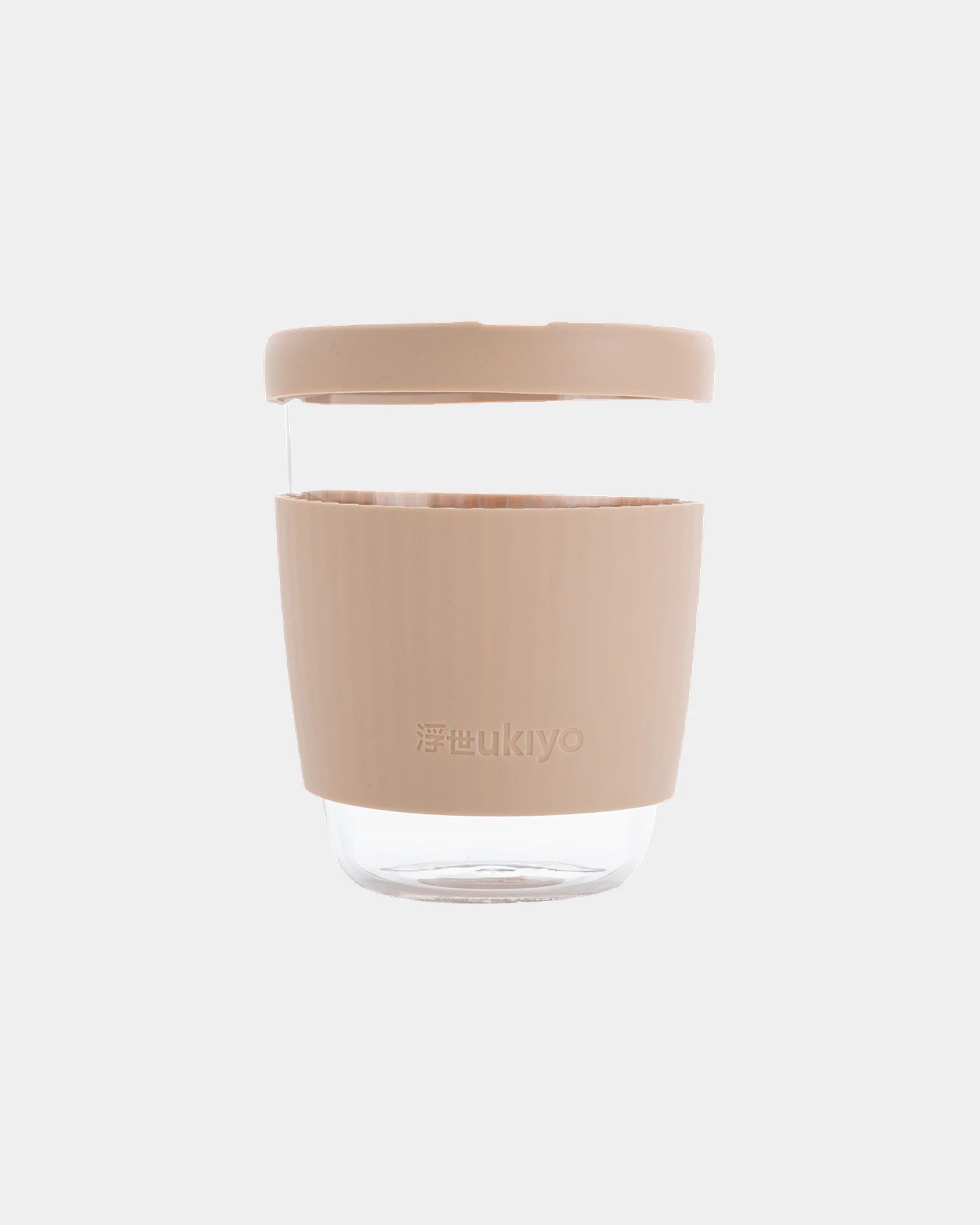 Promotional 360ml borosilicate glass with silicone sleeve