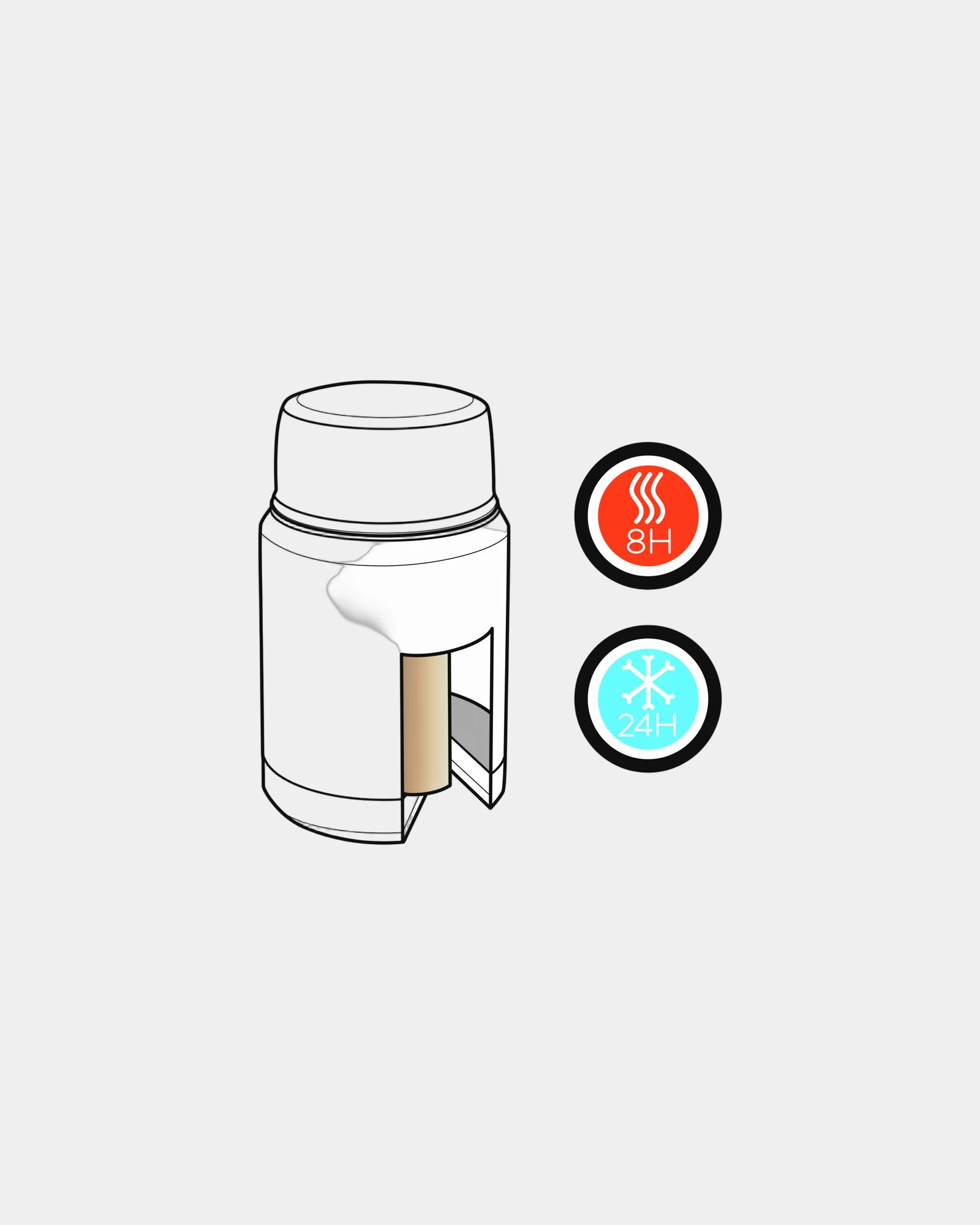 Promotional stainless steel food container 500ml - 5