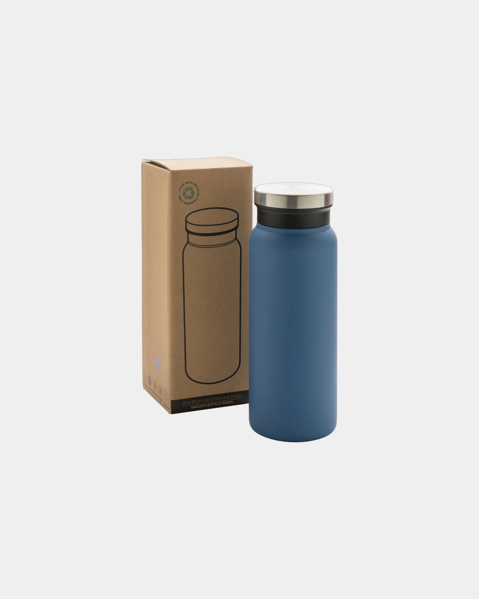 Promotional recycled stainless steel 600ml water bottle - 11