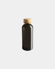 Promotional rPET water bottle 600ml with bamboo lid - Black