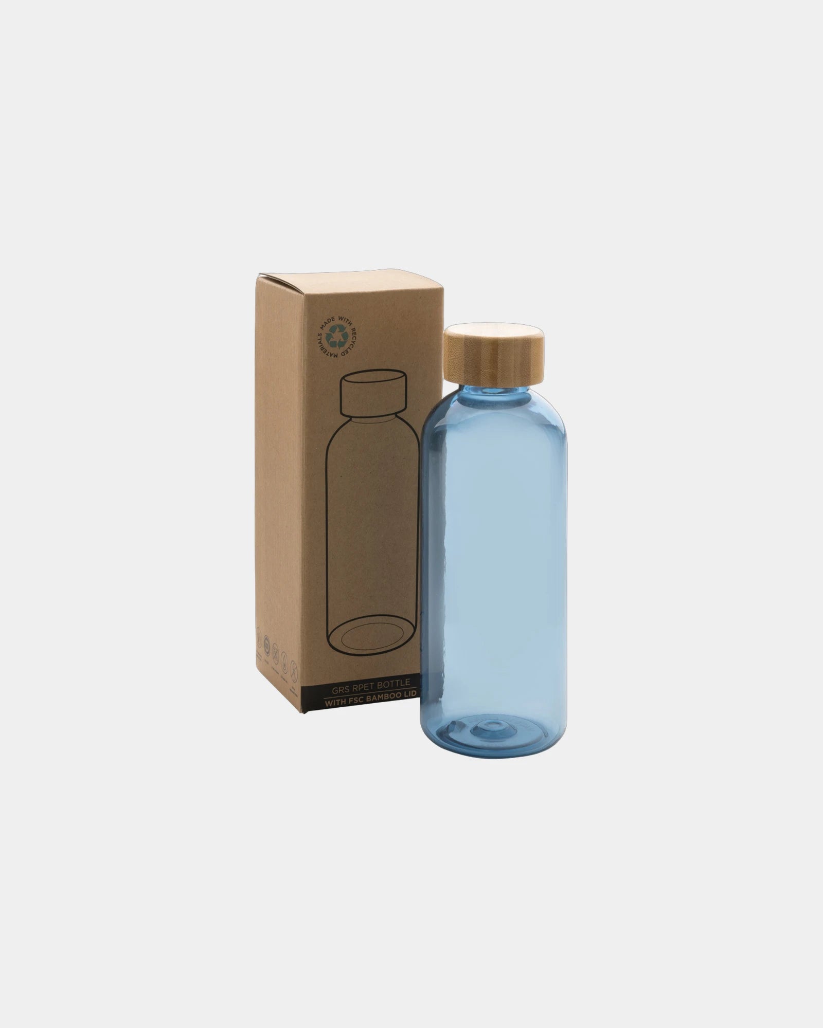 Promotional rPET water bottle 600ml with bamboo lid - 20