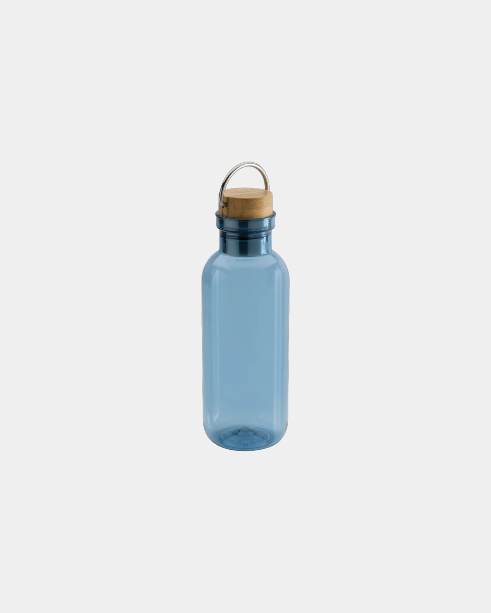 Promotional rPET water bottle 680ml with bamboo lid - Blue