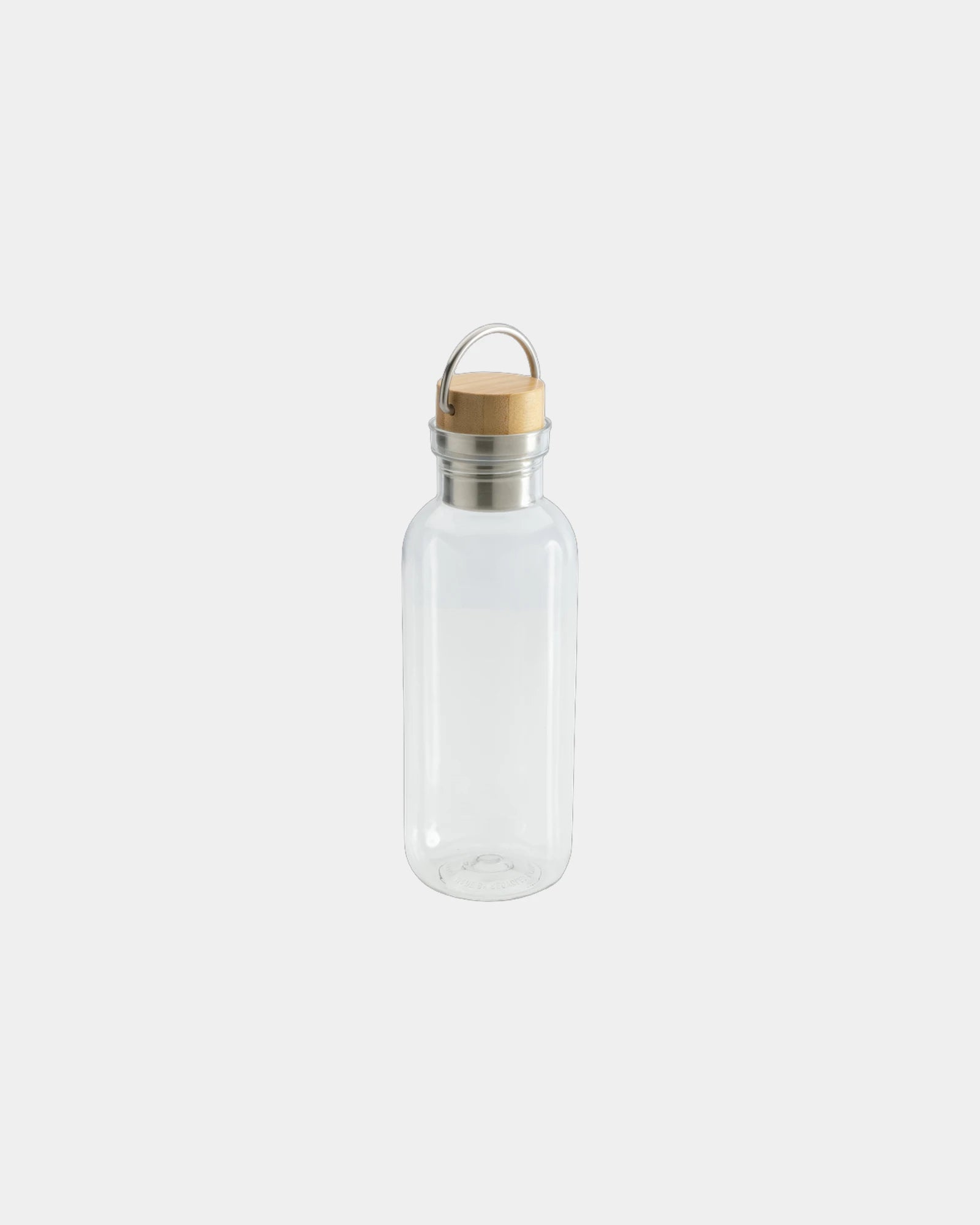 Promotional rPET water bottle 680ml with bamboo lid - Transparent