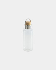 Promotional rPET water bottle 680ml with bamboo lid - Transparent