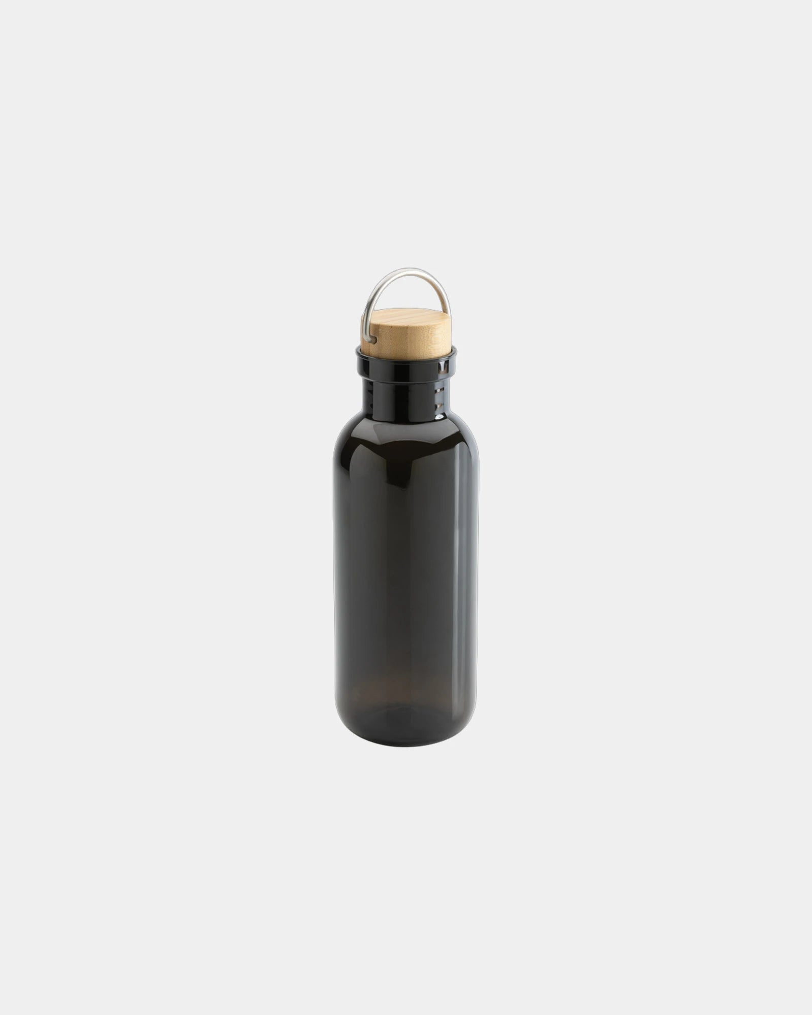 Promotional rPET water bottle 680ml with bamboo lid - Black