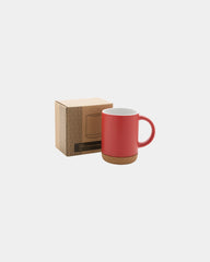 Promotional ceramic mug 280ml with cork base