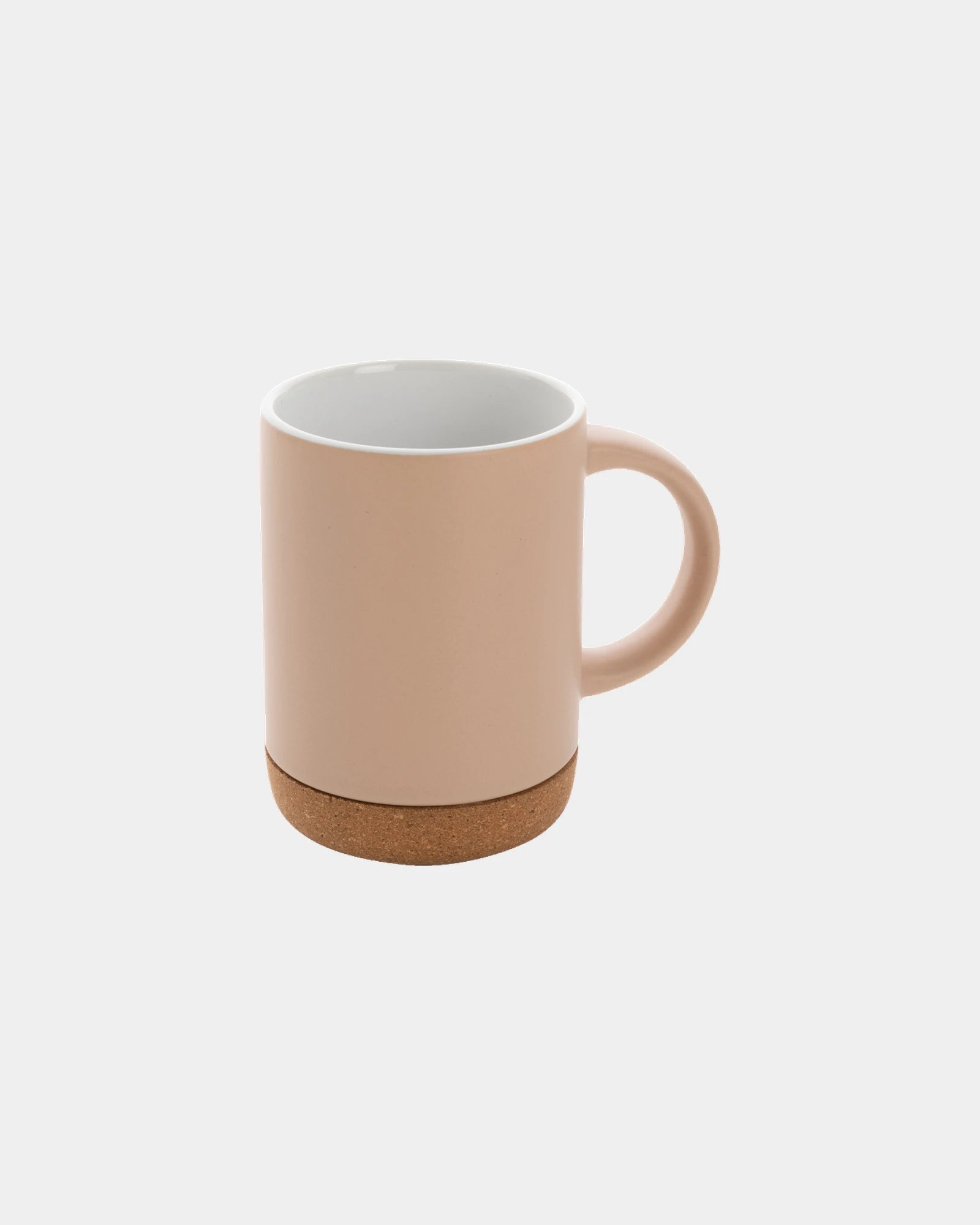 Promotional ceramic mug 280ml with cork base - Brown