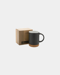 Promotional ceramic mug 280ml with cork base