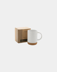 Promotional ceramic mug 280ml with cork base