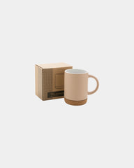 Promotional ceramic mug 280ml with cork base