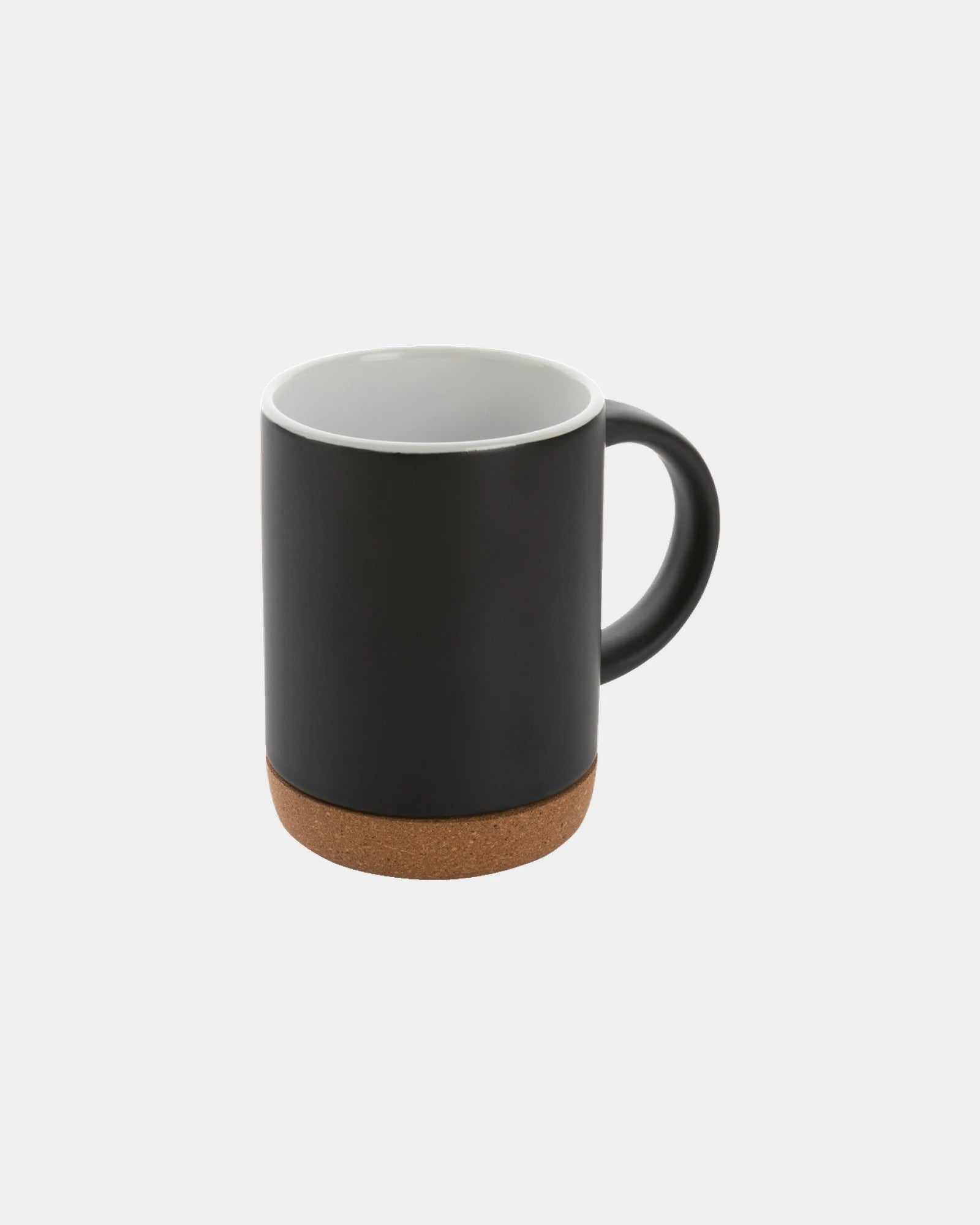 Promotional ceramic mug 280ml with cork base - Black