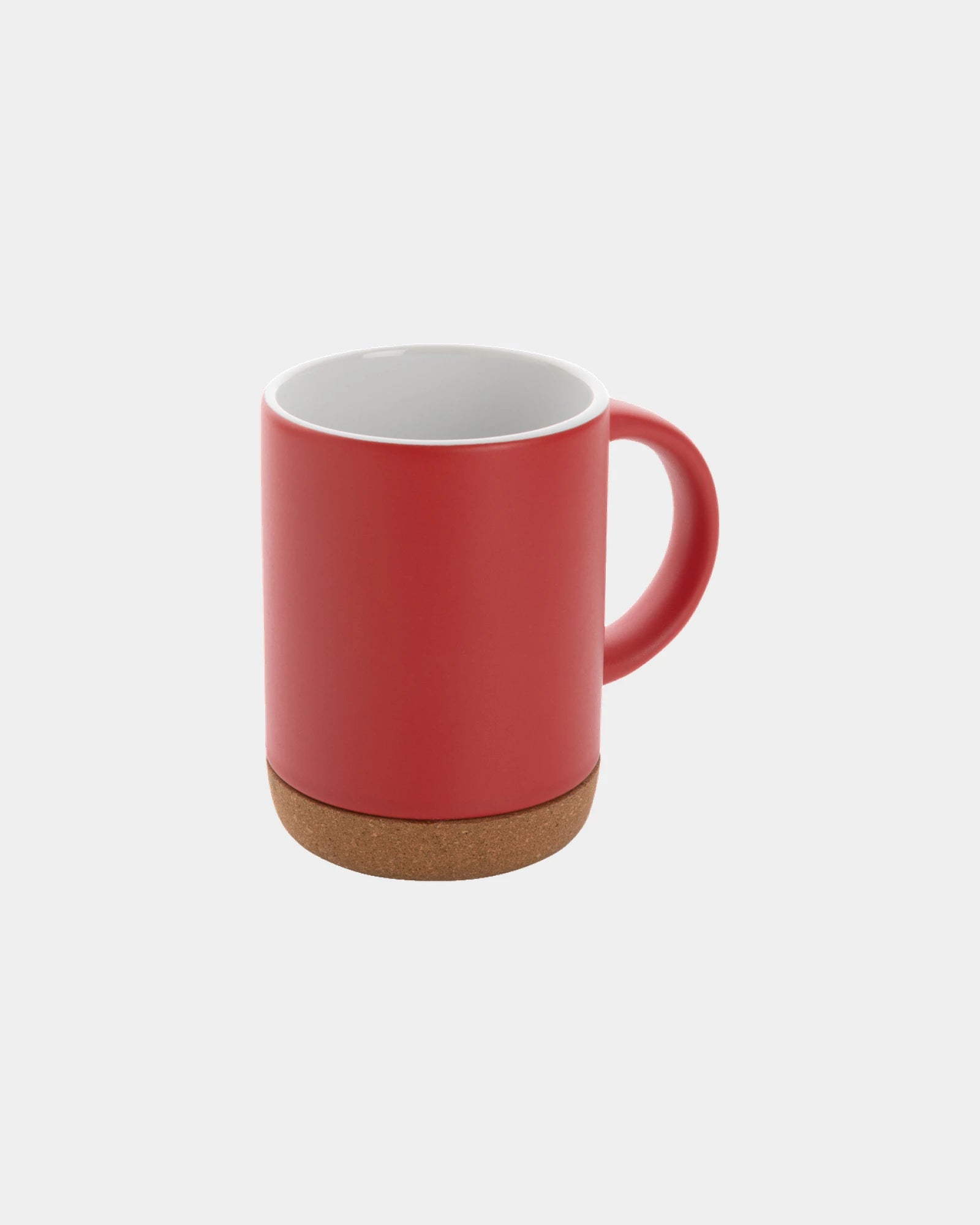 Promotional ceramic mug 280ml with cork base - Red
