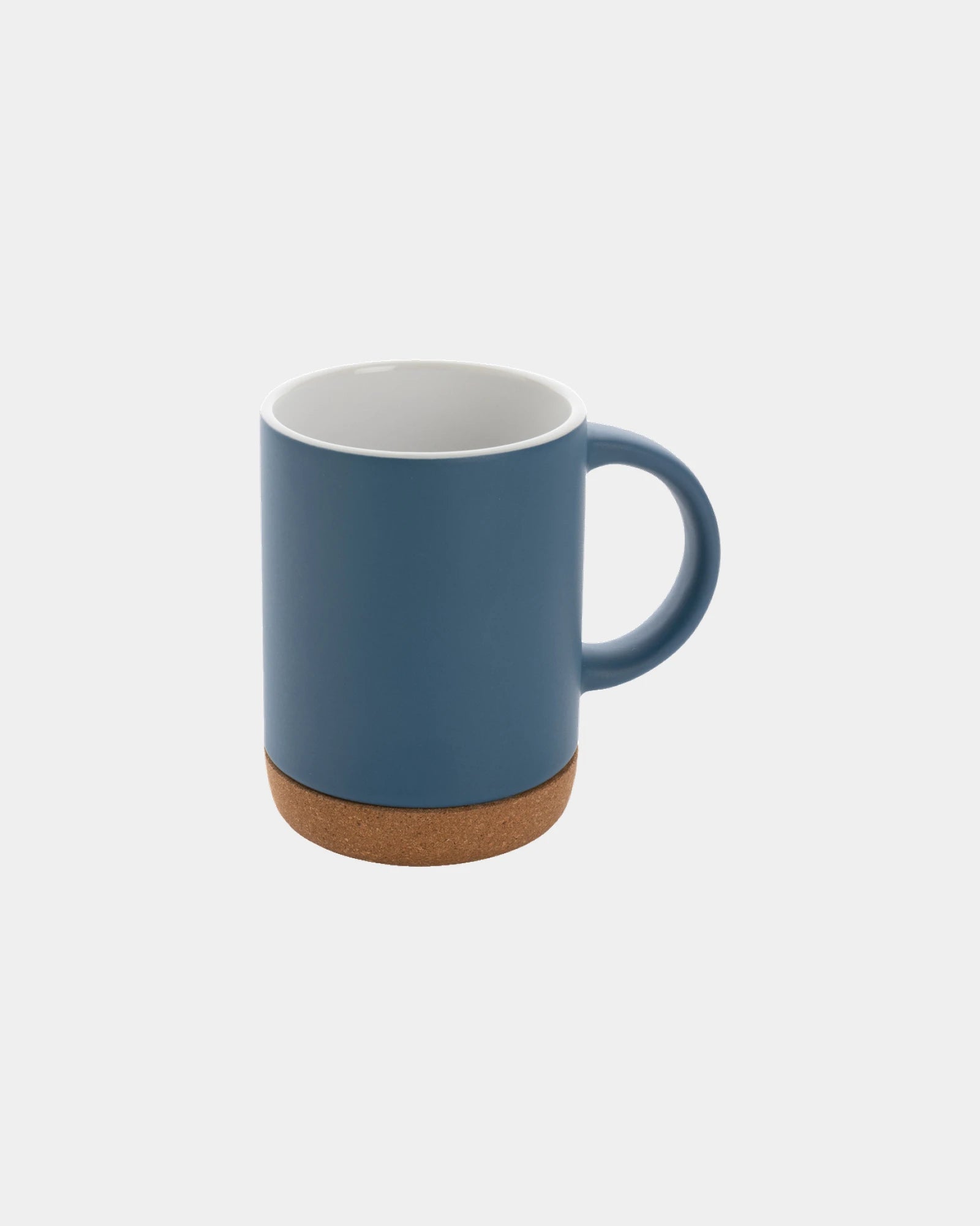 Promotional ceramic mug 280ml with cork base - Blue