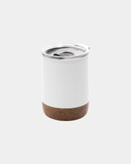 Promotional recycled stainless steel coffee cup - White