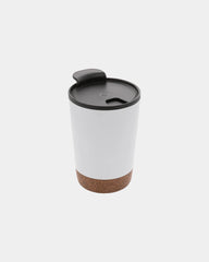 Promotional recycled stainless steel coffee mug - White